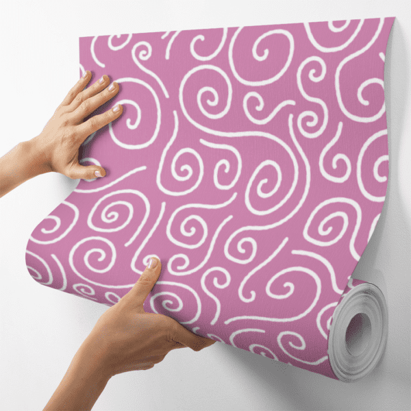 Adesivo Baby Linhas Caracol Fundo Rosa - Image 4