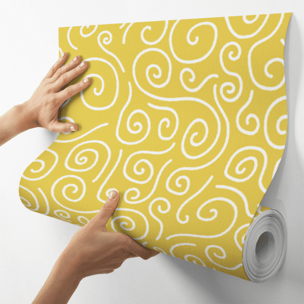 Adesivo Baby Linhas Caracol Fundo Amarelo - Image 4
