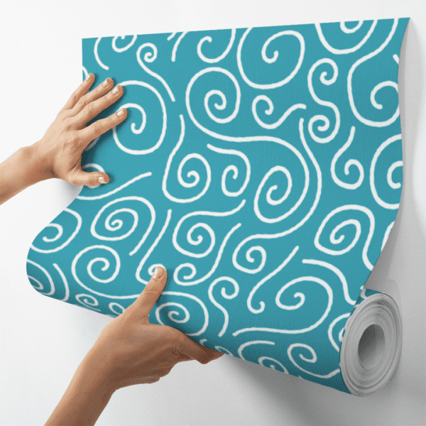 Adesivo Baby Linhas Caracol Fundo Azul - Image 4