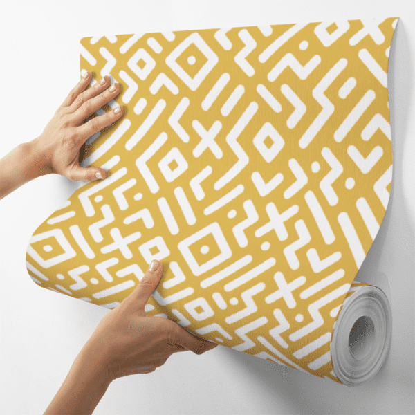 Adesivo Baby Linhas Curtas Fundo Amarelo Pastel - Image 4