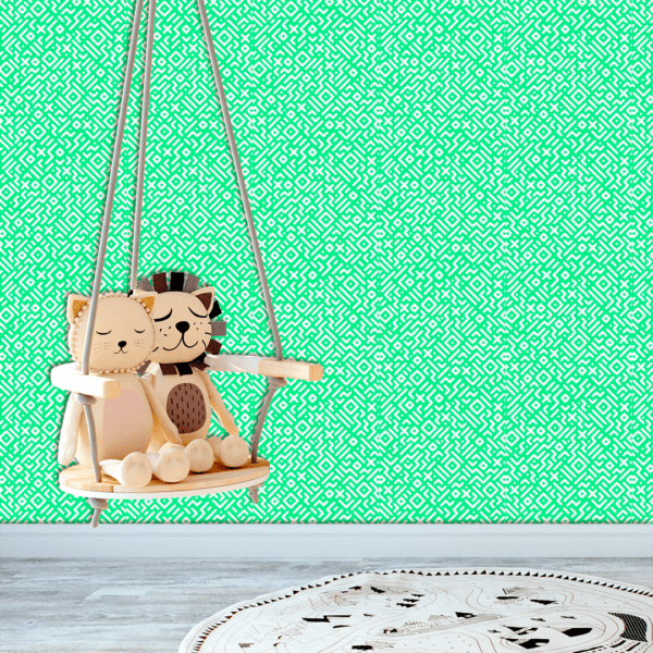 Adesivo Baby Linhas Curtas Fundo Verde Pastel - Image 2