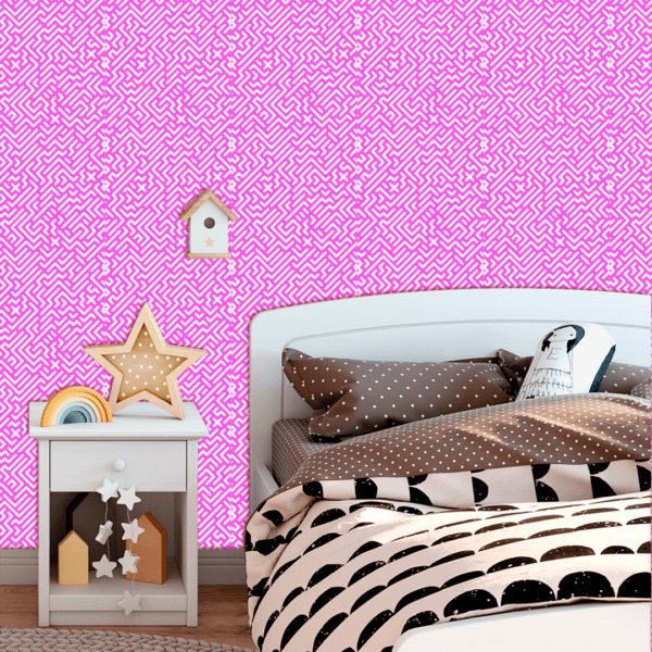 Adesivo Baby Linhas Longas Fundo Rosa - Image 2