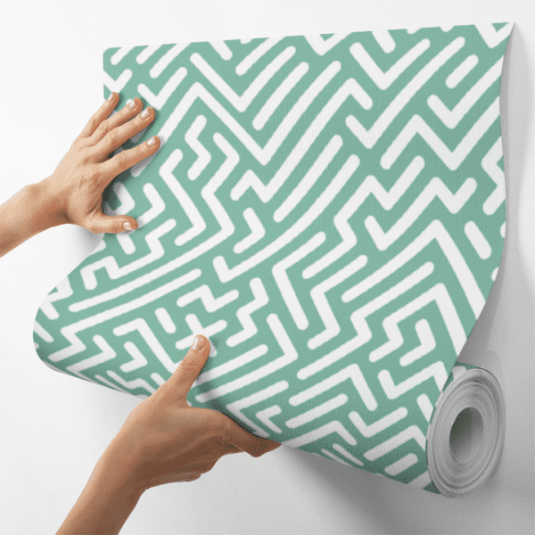Adesivo Baby Linhas Longas Fundo Verde Pastel - Image 4