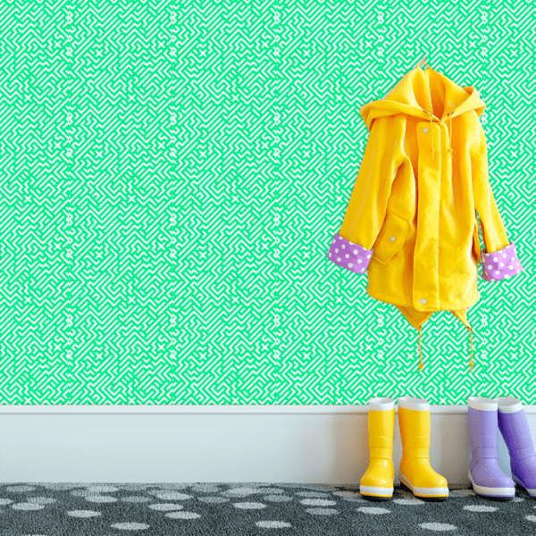 Adesivo Baby Linhas Longas Fundo Verde Pastel
