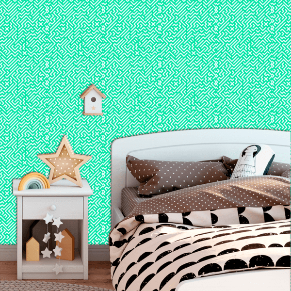 Adesivo Baby Linhas Longas Fundo Azul Pastel - Image 2