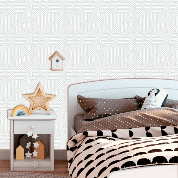 Adesivo Baby Pantone Linhas Longa Cinza