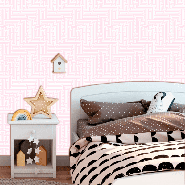 Adesivo Baby Pantone Labirinto Reto Rosa - Image 3