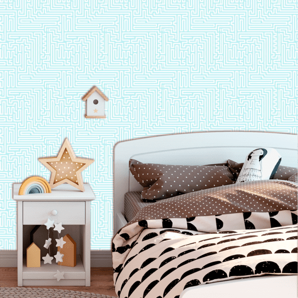 Adesivo Baby Pantone Labirinto Reto Azul - Image 2