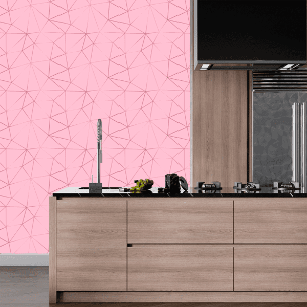 Adesivo Zazz Linha Fina Rosê Fundo Rosa Pastel