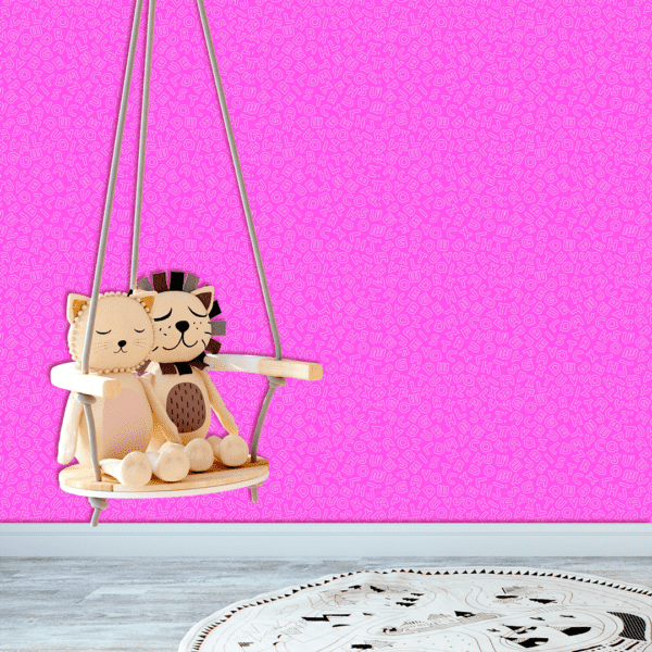 Adesivo Baby Alfabeto Vazado Fundo Rosa