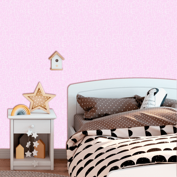 Adesivo Baby Pantone Alfabeto Escrita Grande Lilás