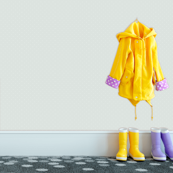 Adesivo Baby Pantone Poá Espaçado Cinza