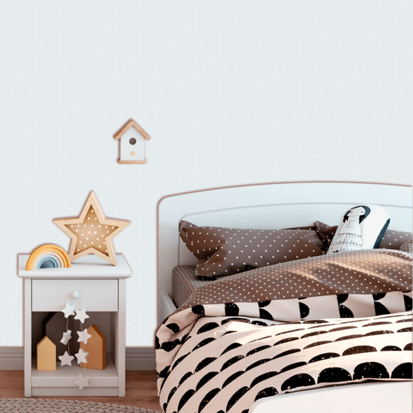 Adesivo Baby Pantone Poá Espaçado Cinza Claro