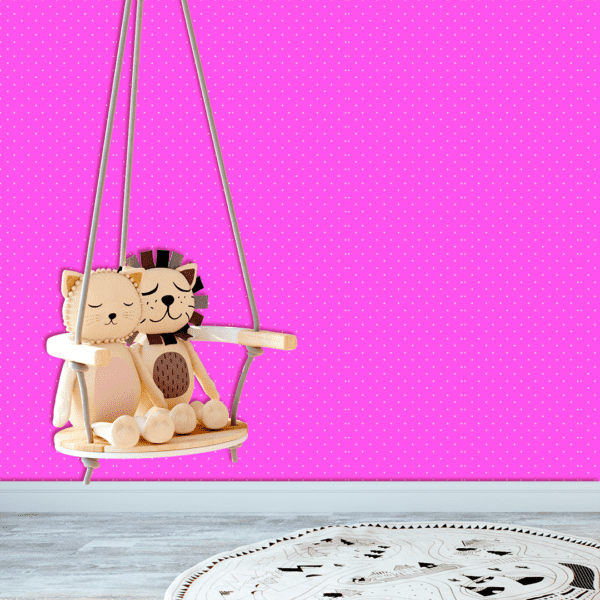 Adesivo Baby Poá Espaçado Fundo Rosa