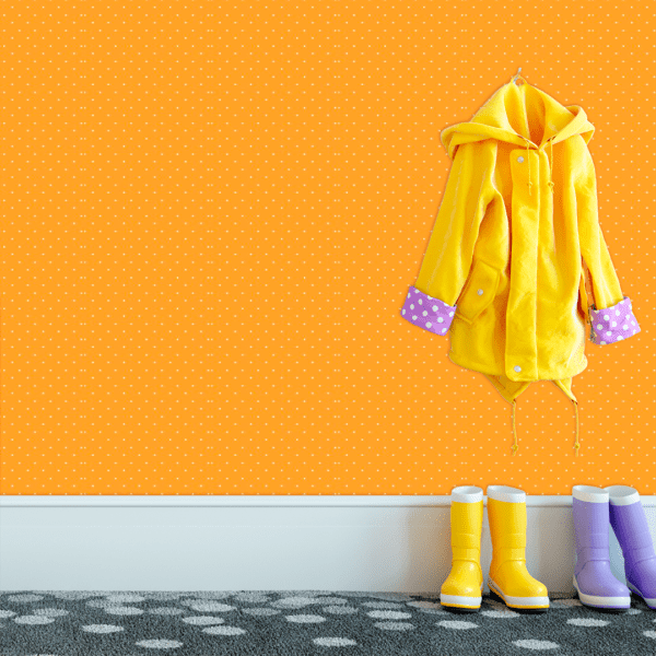 Adesivo Baby Poá Espaçado Fundo Amarelo Pastel - Image 3