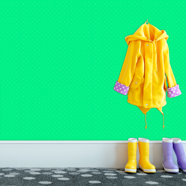 Adesivo Baby Poá Espaçado Fundo Verde Pastel