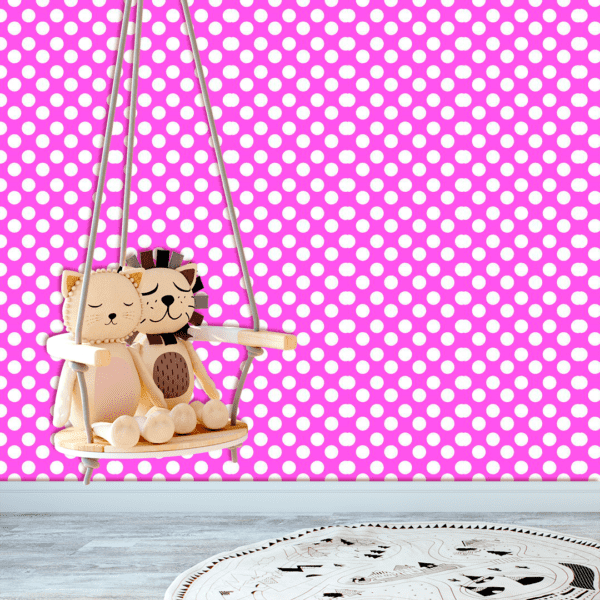 Adesivo Baby Poá Grande Fundo Rosa - Image 2