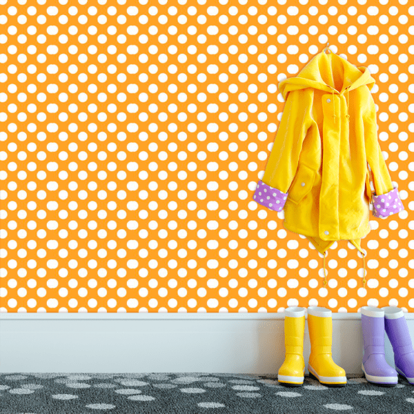 Adesivo Baby Poá Grande Fundo Amarelo Pastel - Image 3