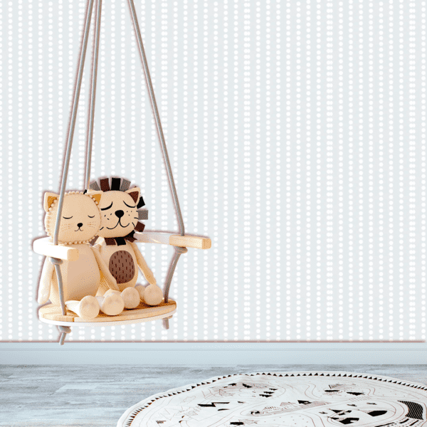 Adesivo Baby Pantone Poá Alinhado Vertical  Cinza Claro - Image 2