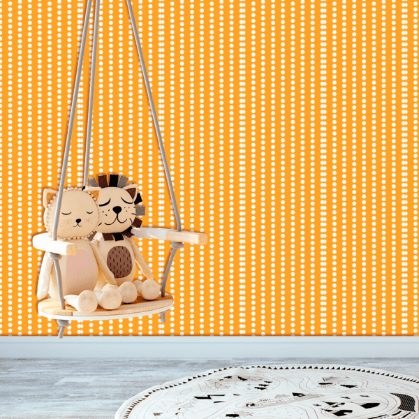 Adesivo Baby Poá Alinhado Vertical Fundo Amarelo Pastel - Image 2