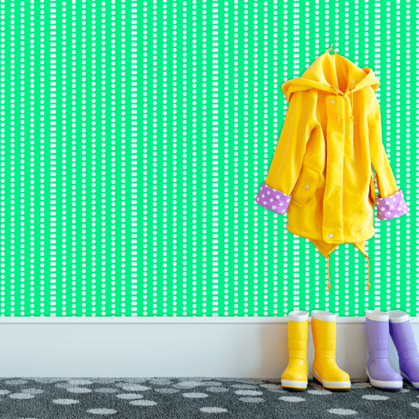 Adesivo Baby Poá Alinhado Vertical Fundo Verde Pastel - Image 3