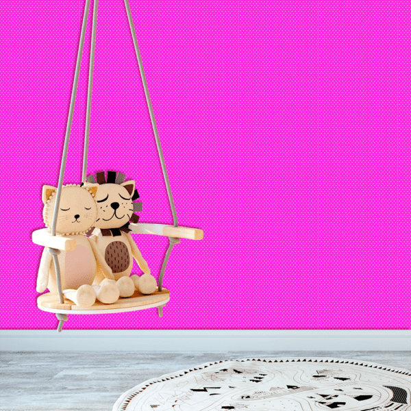Adesivo Baby Poá Pequeno Fundo Rosa Escuro