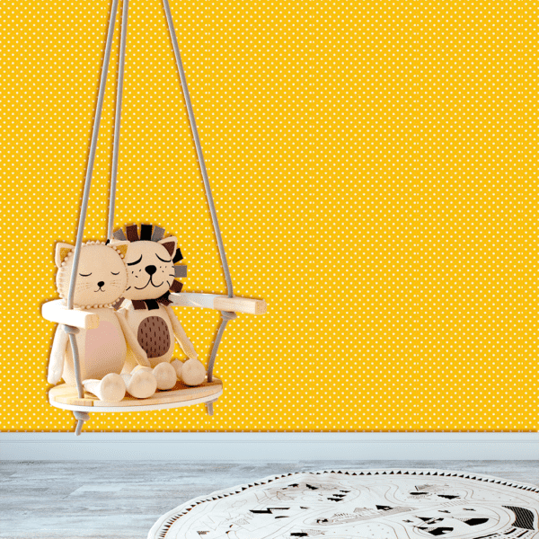 Adesivo Baby Poá Padrão Fundo Amarelo