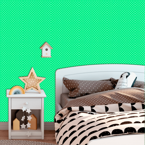 Adesivo Baby Poá Padrão Fundo Verde Pastel