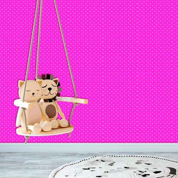 Adesivo Baby Poá Duplo Fundo Rosa Escuro - Image 2