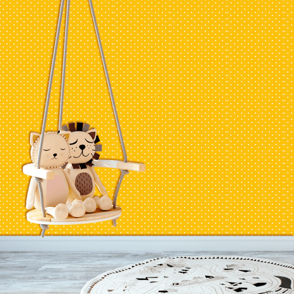 Adesivo Baby Poá Duplo Fundo Amarelo