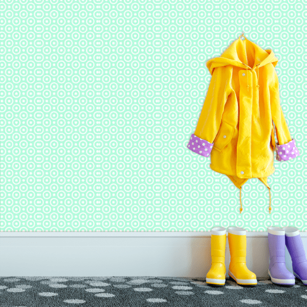 Adesivo Baby Pantone Círculo Geométrico Duplo Verde Pastel