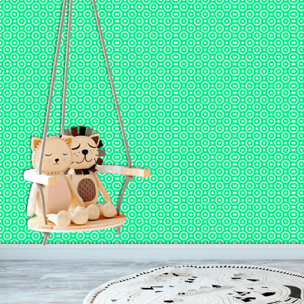 Adesivo Baby Círculo Geométricos Fundo Verde Pastel - Image 2
