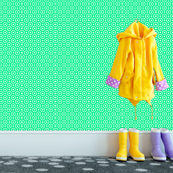 Adesivo Baby Círculo Geométricos Fundo Verde Pastel - Image 3
