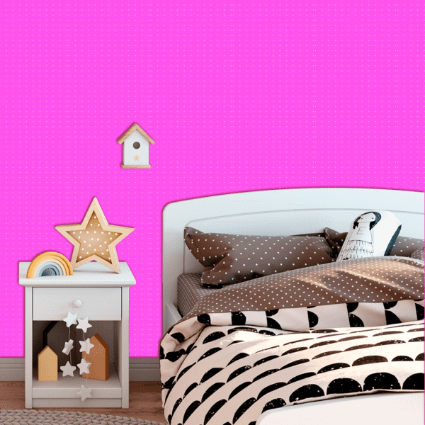Adesivo Baby Pontos Geométricos Fundo Rosa - Image 2