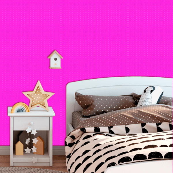 Adesivo Baby Pontos Geométricos Fundo Rosa Escuro