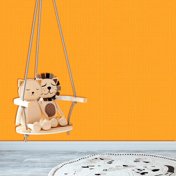 Adesivo Baby Pontos Geométricos Fundo Amarelo Pastel - Image 2