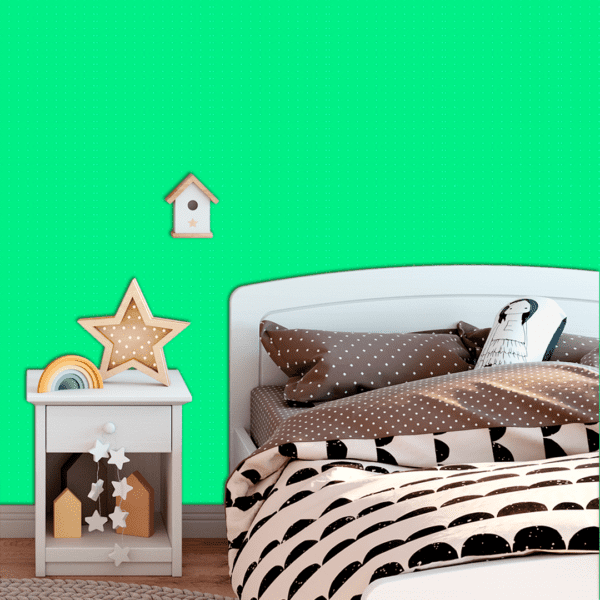Adesivo Baby Pontos Geométricos Fundo Verde Pastel