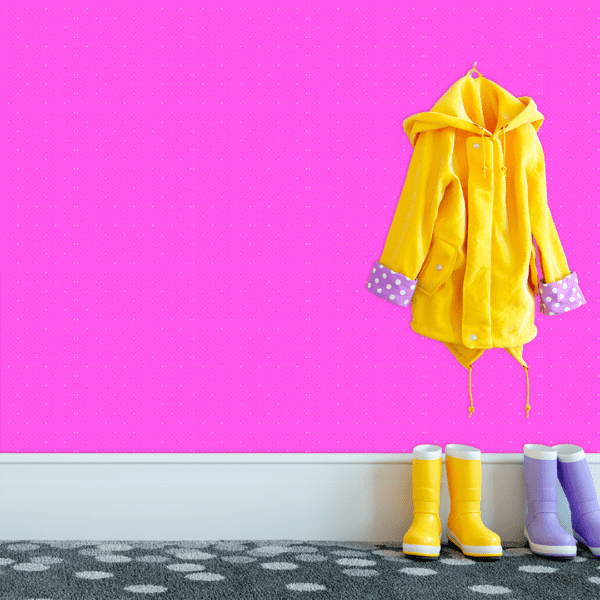 Adesivo Baby Pontos Geométricos Duplo Fundo Rosa