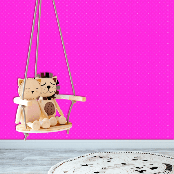 Adesivo Baby Pontos Geométricos Duplo Fundo Rosa Escuro