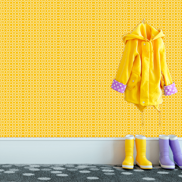 Adesivo Baby Círculo Geométricos Médio Fundo Amarelo - Image 3