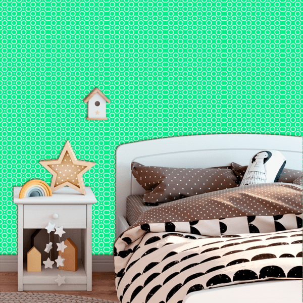 Adesivo Baby Círculo Geométricos Médio Fundo Verde Pastel - Image 3