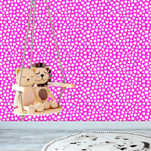 Adesivo Baby Triangulo Contorno Médio Fundo Rosa Escuro - Image 2