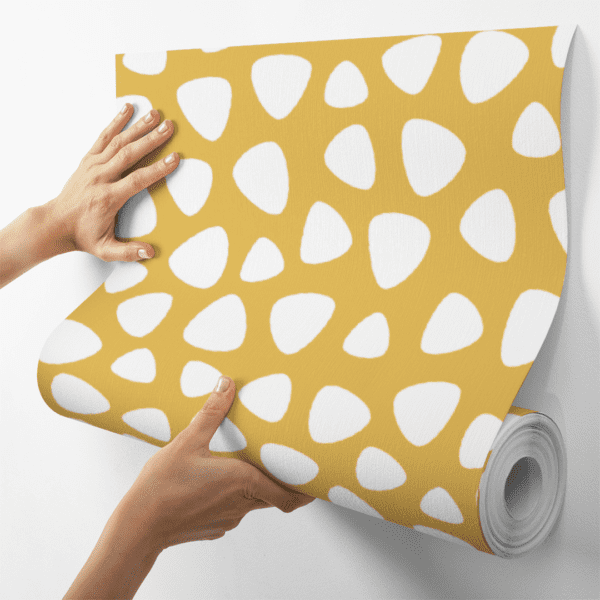 Adesivo Baby Triangulo Contorno Médio Fundo Amarelo Pastel - Image 4