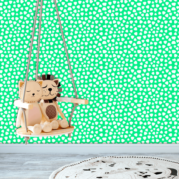 Adesivo Baby Triangulo Contorno Médio Fundo Verde Pastel