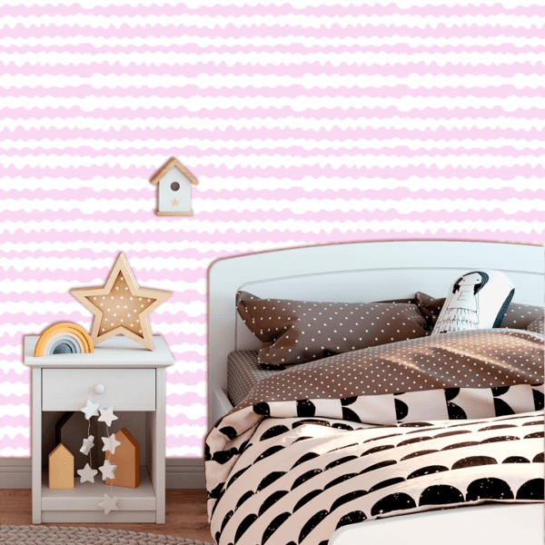 Adesivo Baby Pantone Linhas Onduladas Lilás