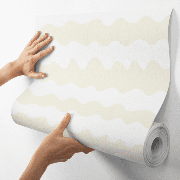 Adesivo Baby Pantone Linhas Onduladas Beje - Image 4