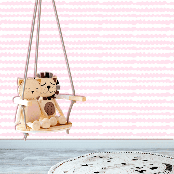 Adesivo Baby Pantone Linhas Onduladas Rosa