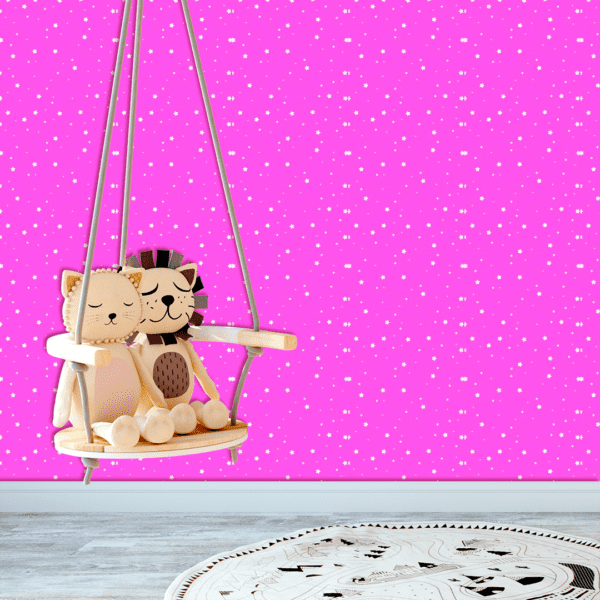 Adesivo Baby Estampa Estrelas Fundo Rosa - Image 2
