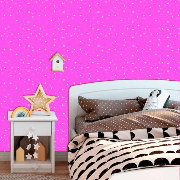 Adesivo Baby Estampa Estrelas Fundo Rosa