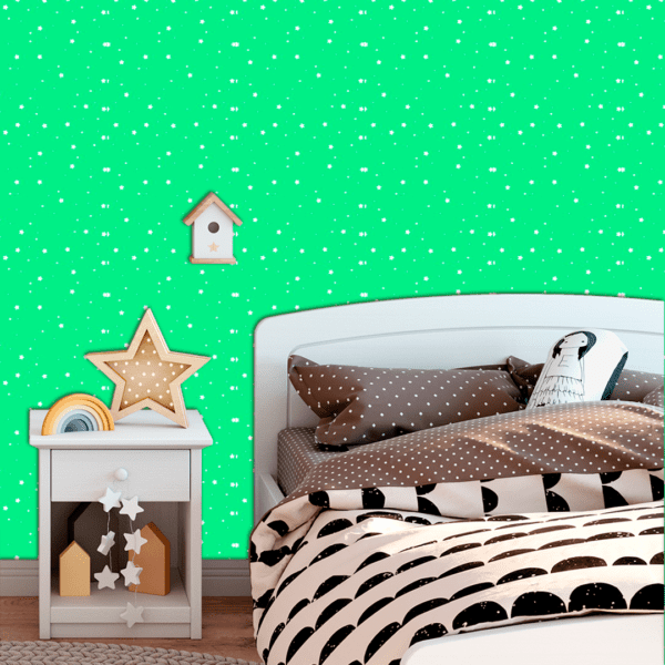 Adesivo Baby Estampa Estrelas Fundo Verde Pastel - Image 3
